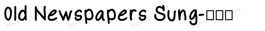 0ld Newspapers Sung字体转换